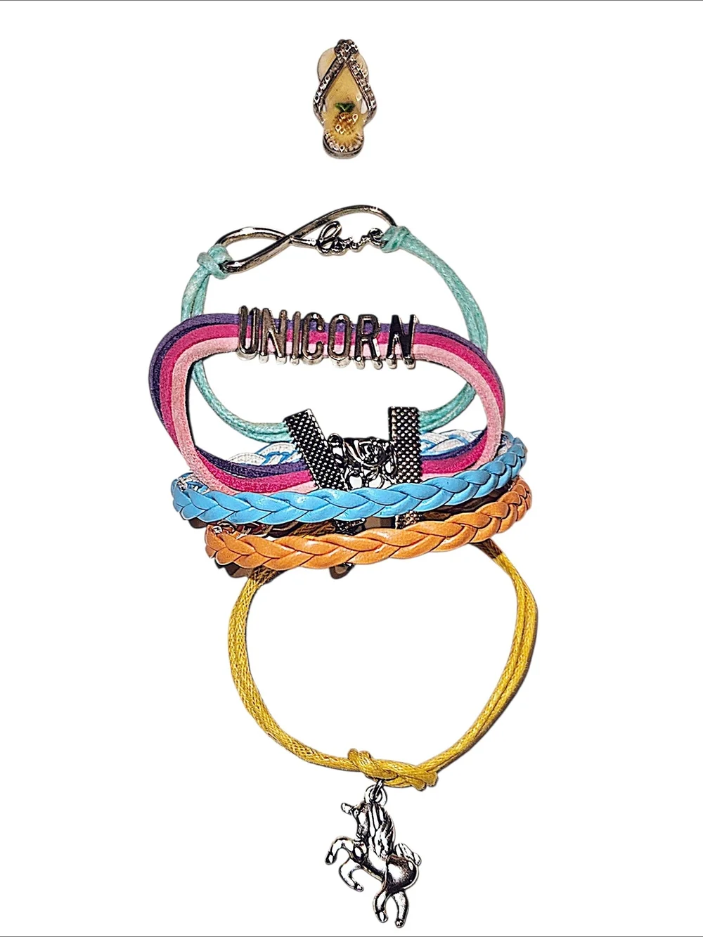 Little Girls 17 PC Colorful Jewelry Bundle Bracelets Necklaces Earrings